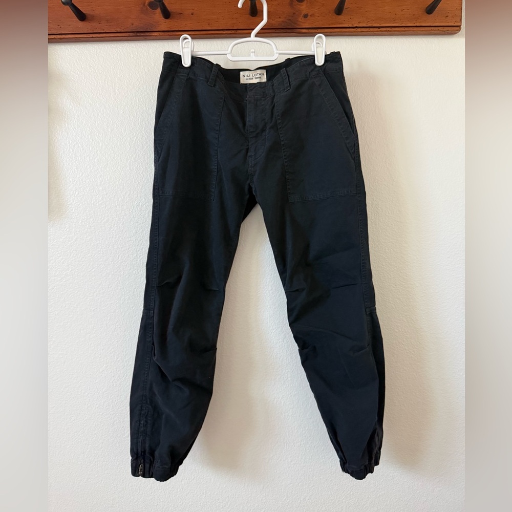 Nili Lotan Women’s Black Utility Cotton Pants